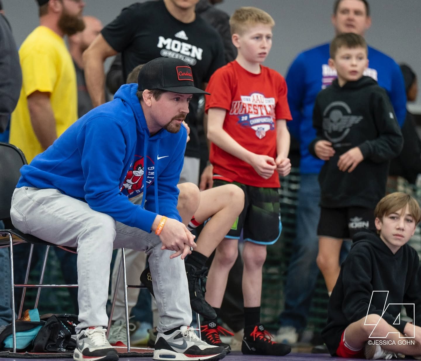 Coach Hager watching a match matside