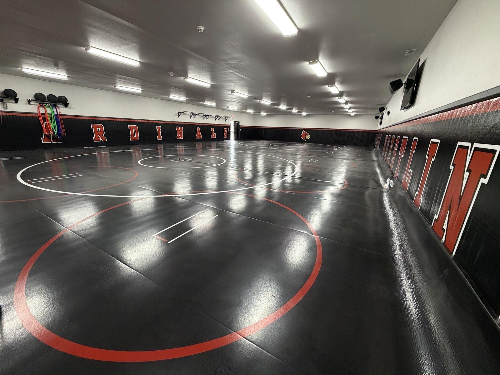 The Earlham wrestling room