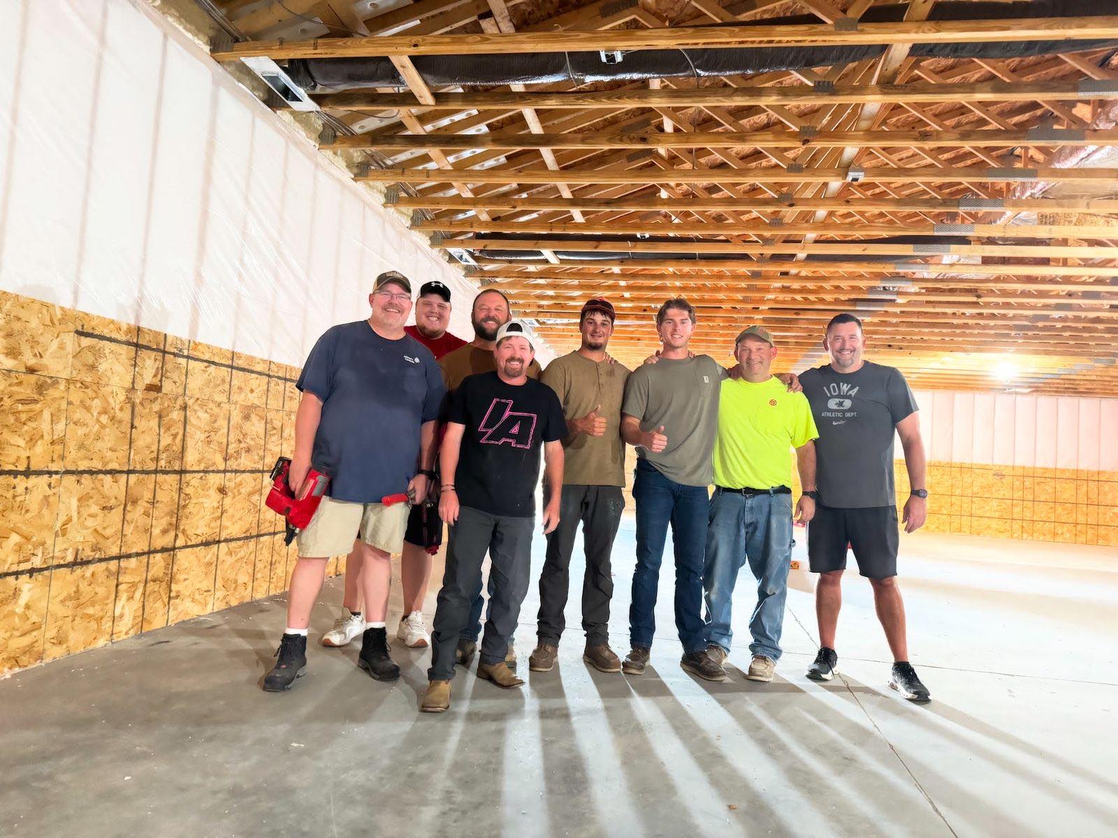 Volunteer crew during construction